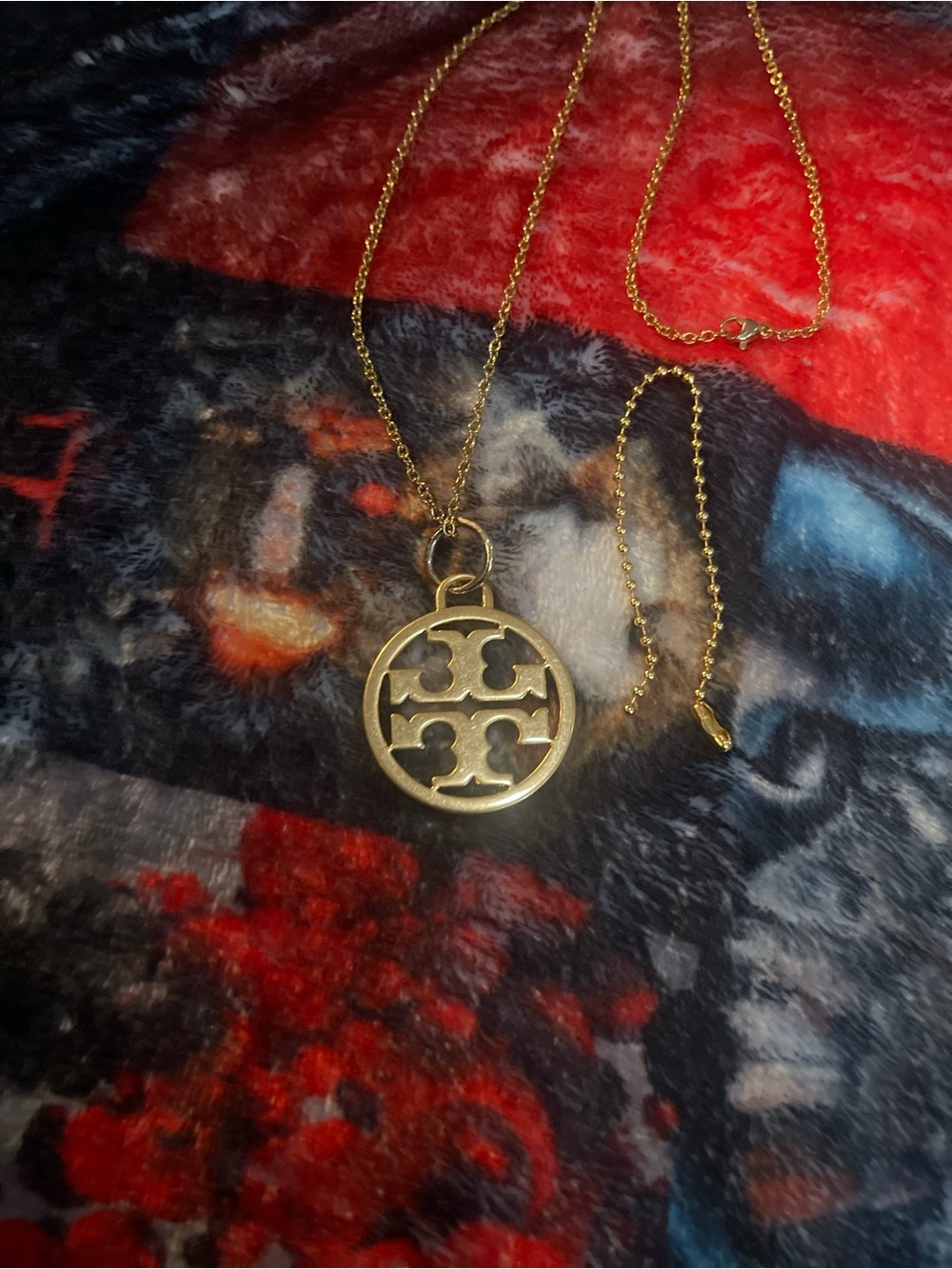 Tory Burch Gold Circular Logo Pendant Necklace or Purse Hangtag - Picture 4 of 4